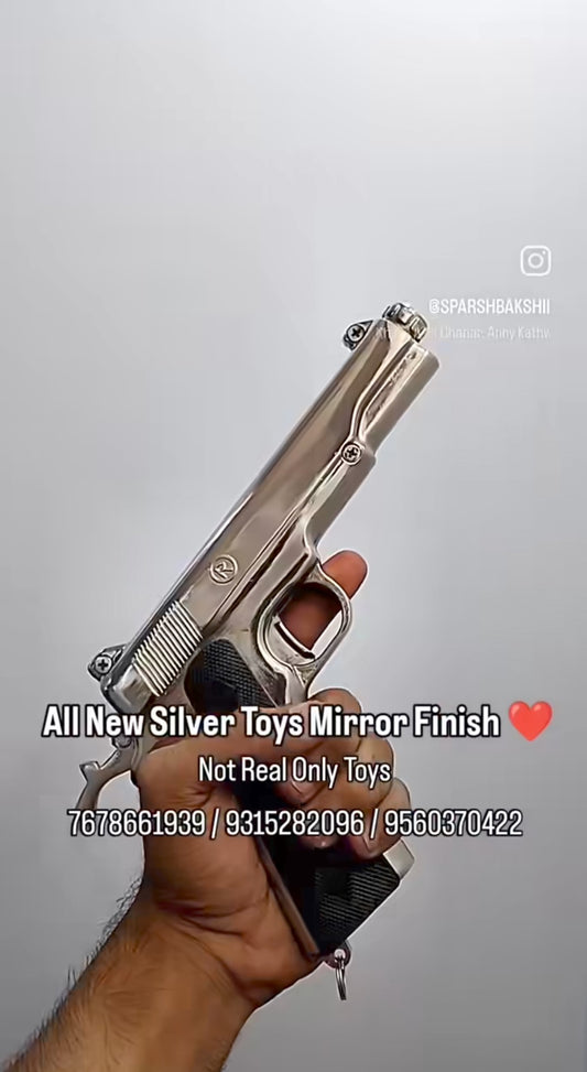 Gloss 9 mm Silver Sound Gun